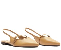 Sapatilha Slingback Bico Fino Bege