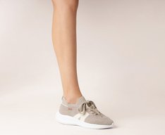 Tênis Knit Sporty New Ana Cinza