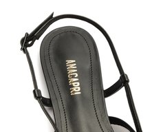 Sapatilha Slingback Tela Transparência Preta