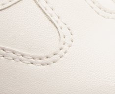 Tênis Flatform Branco Listra Bege