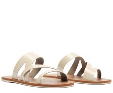 Rasteira Multitiras Colors Branca