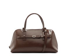 Bolsa Tiracolo  Média Verniz Madrid Marrom
