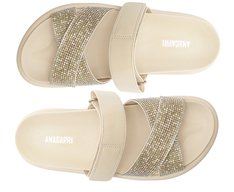 Papete Tiras Cruzadas Glam Branca
