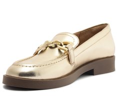 Mocassim Classico Bridão Dourado