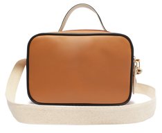 Bolsa Tiracolo Estruturada  Marrom Grande