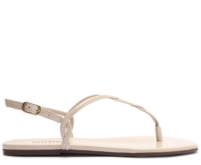 Rasteira Slim Silver Branca