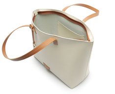 Bolsa Shopping Grande Cápsula Metal Branca