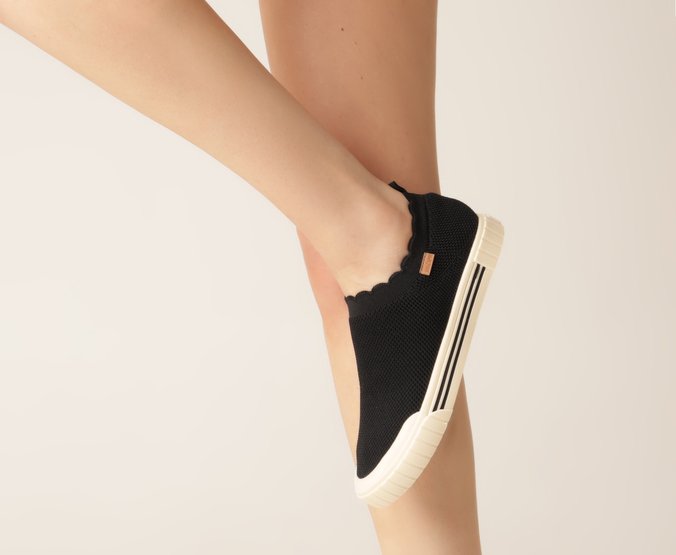 Tênis Slip On Knit Nuvem Alê Preto