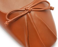 Sapatilha Slingback Laço Biqueira Marrom