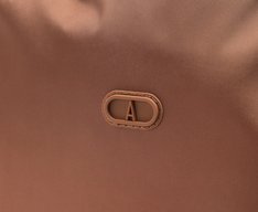 Mochila Média Nylon Estampa Interna Marrom