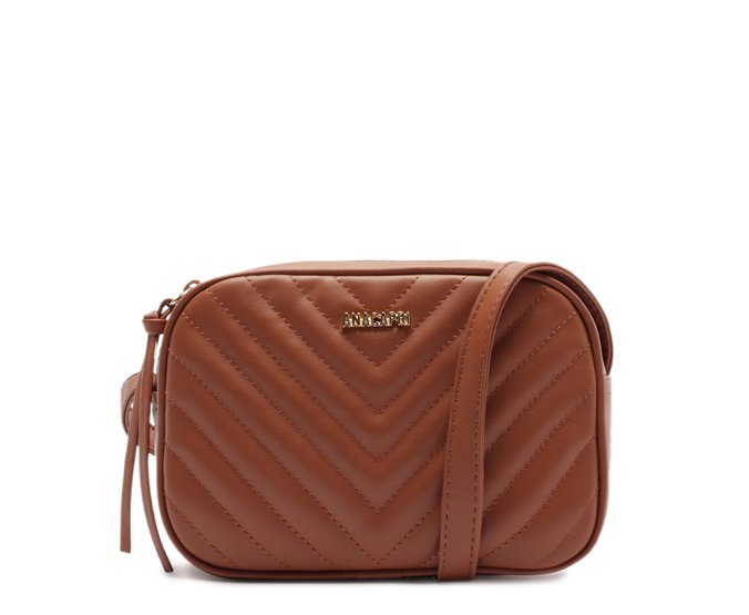 Bolsa Tiracolo Pequena Matelassê Cairo Marrom Escuro