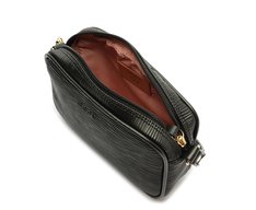 Bolsa Tiracolo Pequena Chaveiro Barbicacho Preta