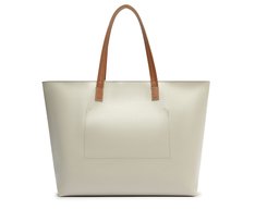 Bolsa Shopping Grande Cápsula Metal Branca
