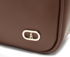Bolsa Tiracolo Média Alça Corda E Esferas Marrom