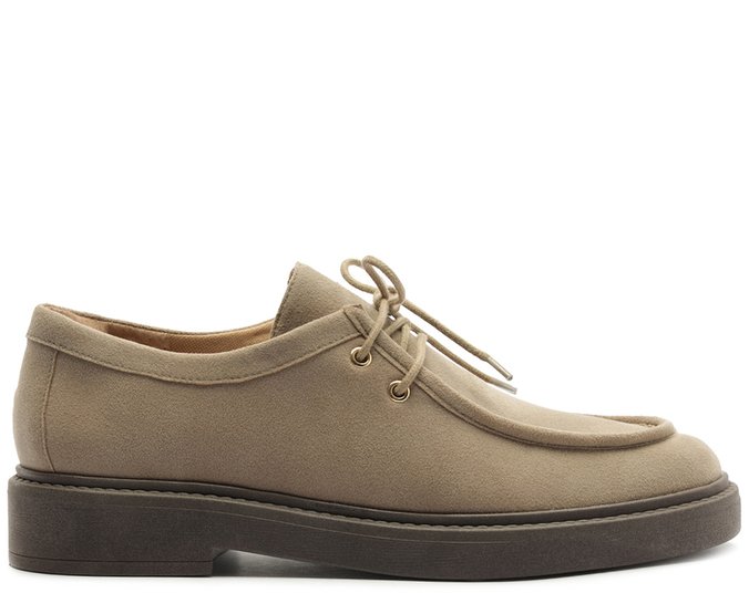 Mocassim Oxford Amarração Cinza