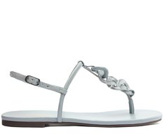 Sandália Slim Corrente Monocolor Azul