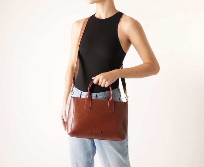 Bolsa Tote Grande Raven Marrom