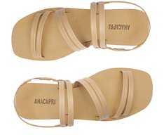 Rasteira Flat Multitiras Bege