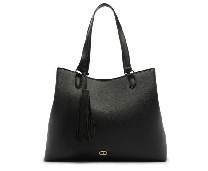 Bolsa Shopping Grande Tassel preta