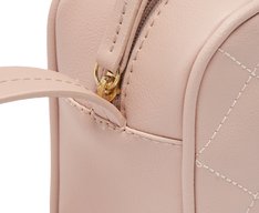 Bolsa Tiracolo Média Metalassê Triangular Bege