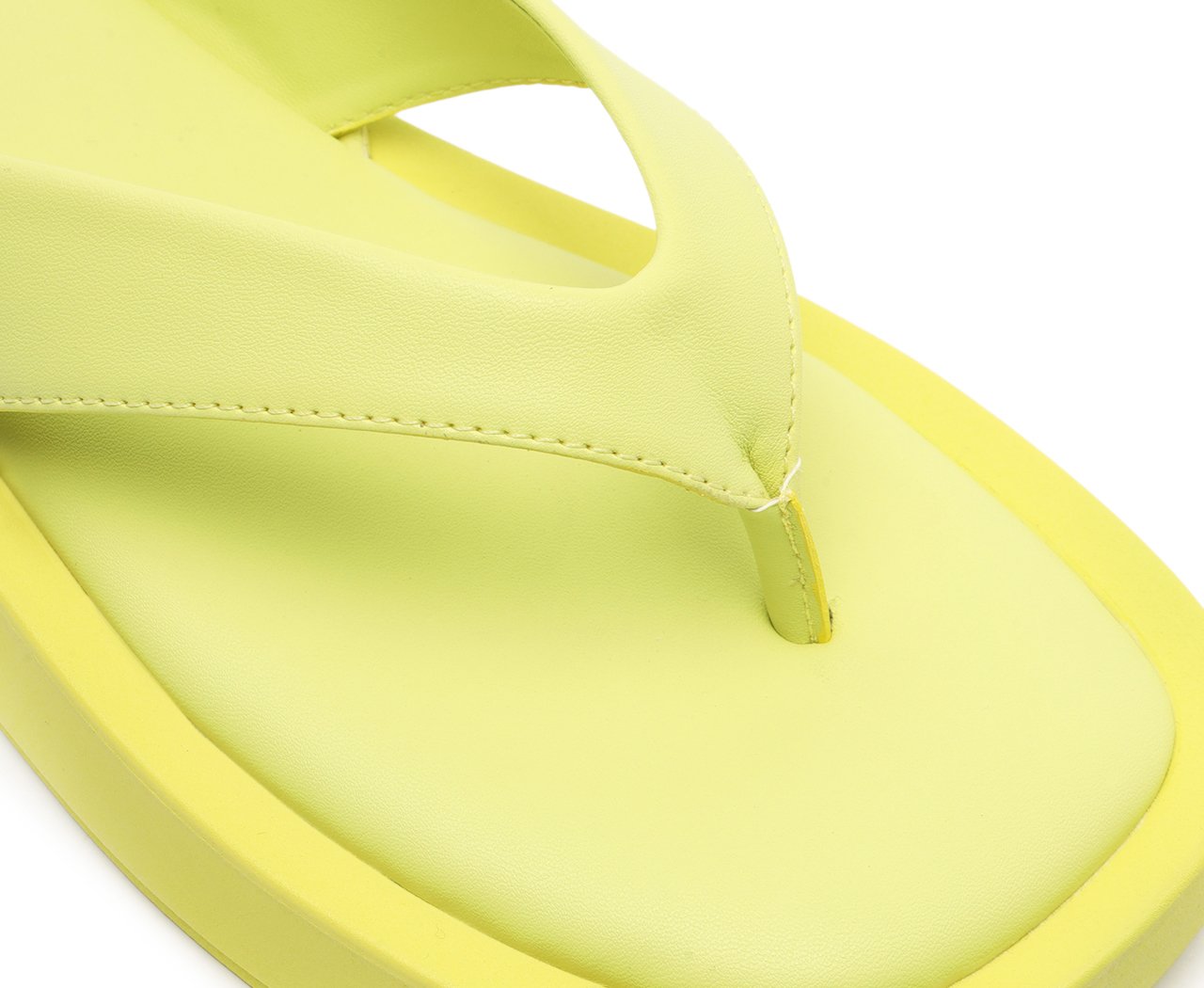 Sandália Plataforma De Dedo Amarração Verde Lemon | Anacapri