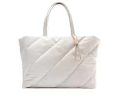 Bolsa Shopping Grande Fluffy Nylon Branca