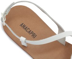 Rasteira Flat Tira Irregular Couro Branca