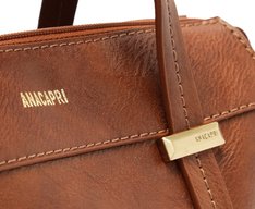 Bolsa Tote Média Pespontos Marrom