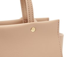 Bolsa Tote Pequena Velvet Bege