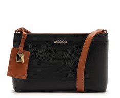 Bolsa Tiracolo Média Cadeado Preta