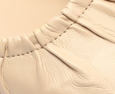 Sapatilha Slingback Salto Bloco Stretch Bege