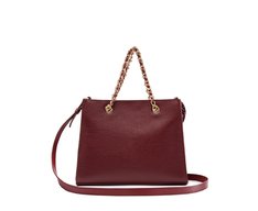Bolsa Tote Média Alça Acorrentada Vermelha