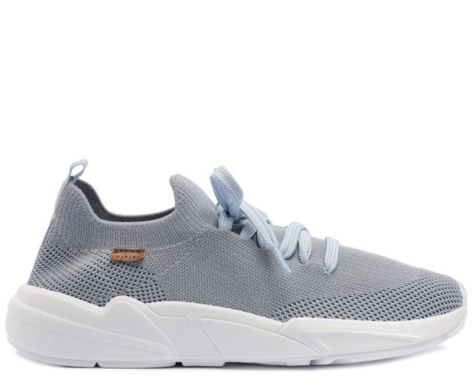 Tênis Sporty Malha Knit Cinza