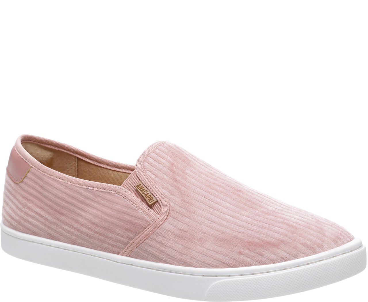T nis Slip On Veludo Rosa Anacapri