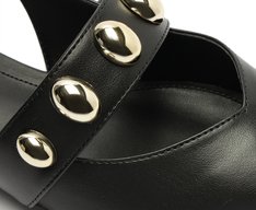 Sapatilha Slingback Maxi Tachas Preta