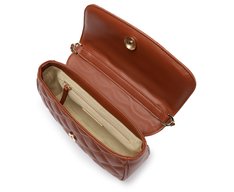 Bolsa Tiracolo Média Metalassê Estruturada Marrom