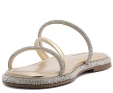 Rasteira Tiras Finas Glam Dourada