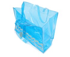 Bolsa Shopping Grande Translúcida Sundown Azul