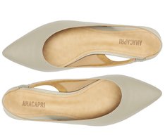 Sapatilha Slingback Bico Fino Cinza