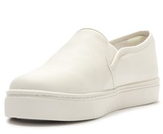 Tênis Slip On Sola Alta Liso Branco