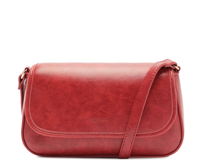 Bolsa Tiracolo Média Vintage Vermelha