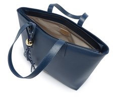Bolsa Shopping Grande Cordão Entrelaçado Azul