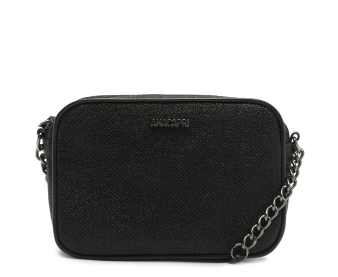 Bolsa Tiracolo Pequena Glam Essencial Preta