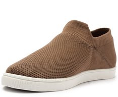 Tênis Slip On Knit Mono Vermelho Marrom