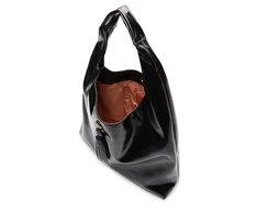 Bolsa Shopping Grande Verniz Tassel Preta