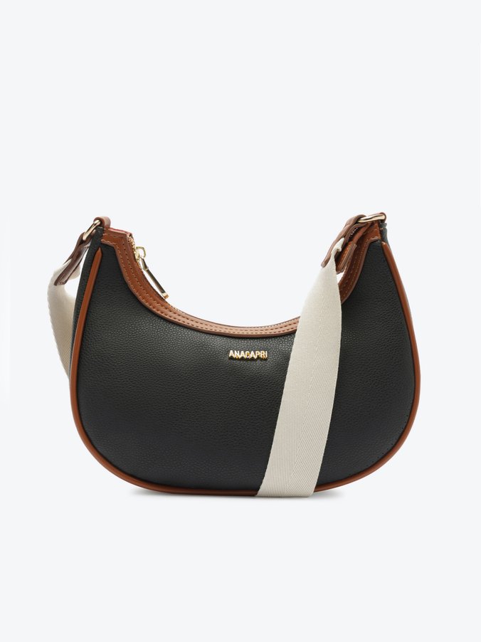 Bolsa Tiracolo Média Floater Gorgurão Preta