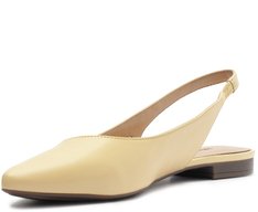 Sapatilha Slingback Bico Fino Amarela