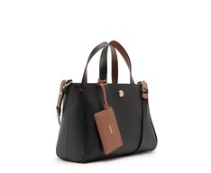 Bolsa Tote Média Com Porta-Cartão Preta