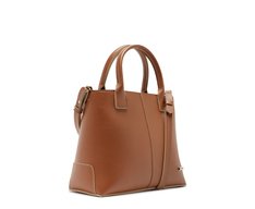 Bolsa Tote Média Logo Metal Marrom