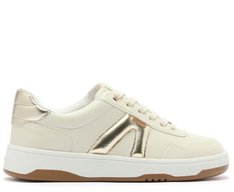 Tênis AC1119 Bege E Dourado